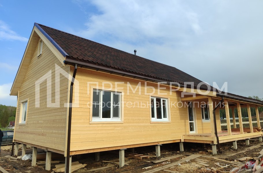 Фото со стройплощадок - Каркасный дом 7,6х11,7 м.
