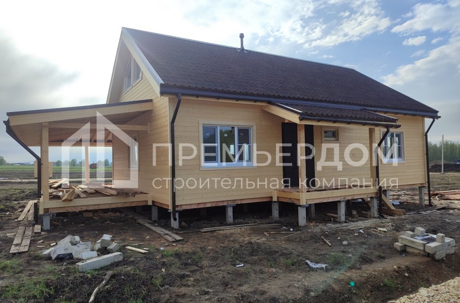 Фото со стройплощадок - Каркасный дом 7,6х11,7 м.