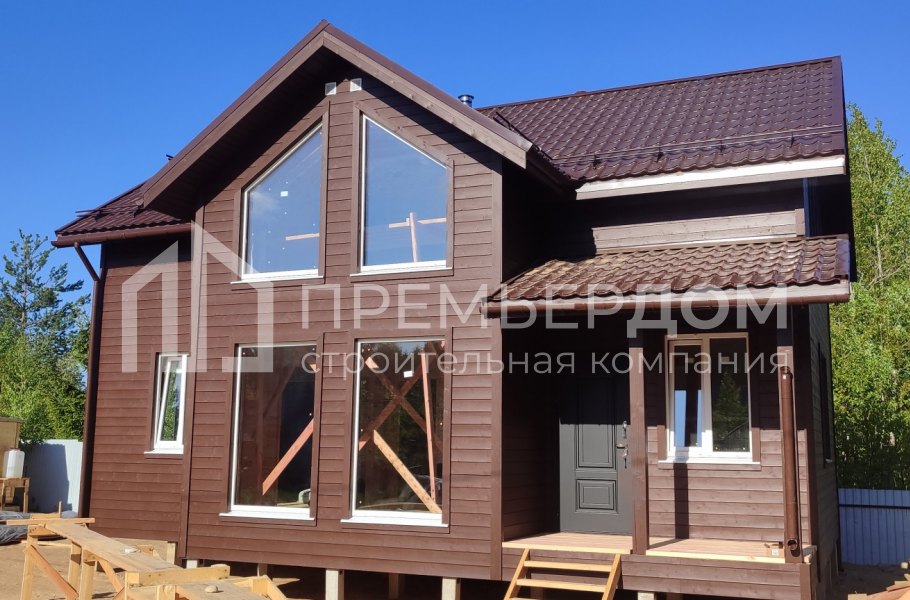 Фото со стройплощадок - Каркасный дом 10х7,5 м.