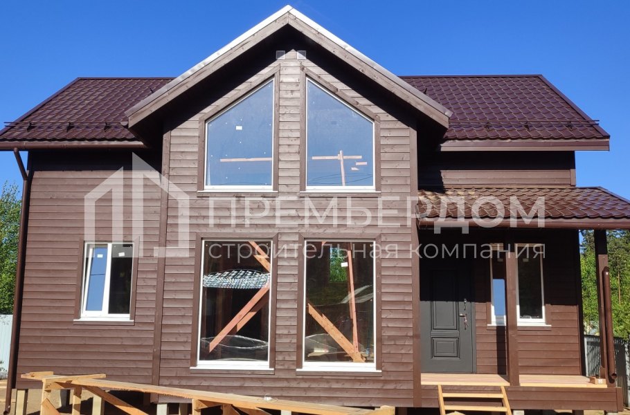 Фото со стройплощадок - Каркасный дом 10х7,5 м.