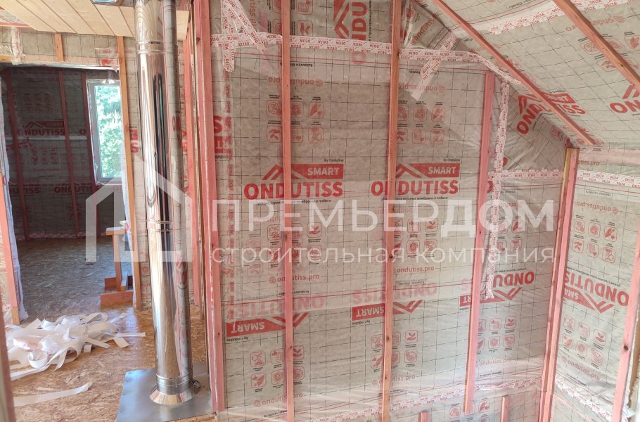 Фото со стройплощадок - Каркасный дом 10х7,5 м.