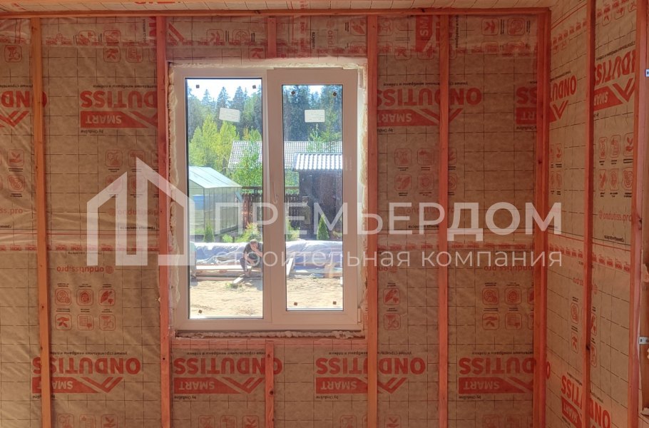 Фото со стройплощадок - Каркасный дом 10х7,5 м.