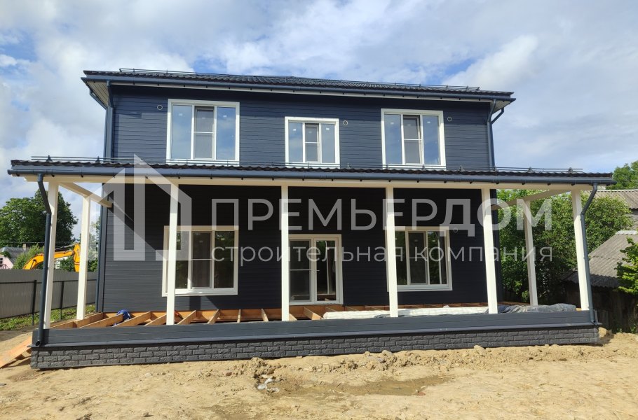 Фото со стройплощадок - Каркасный дом 12х16 м.