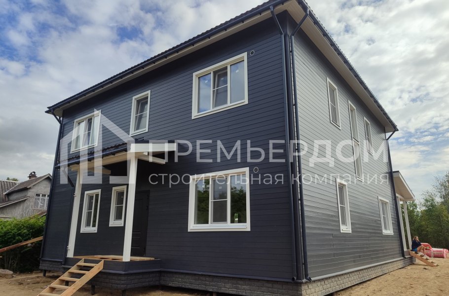 Фото со стройплощадок - Каркасный дом 12х16 м.