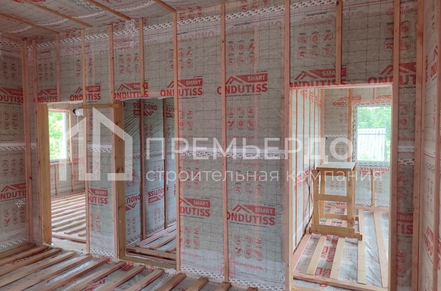 Фото со стройплощадок - Каркасный дом 12х16 м.