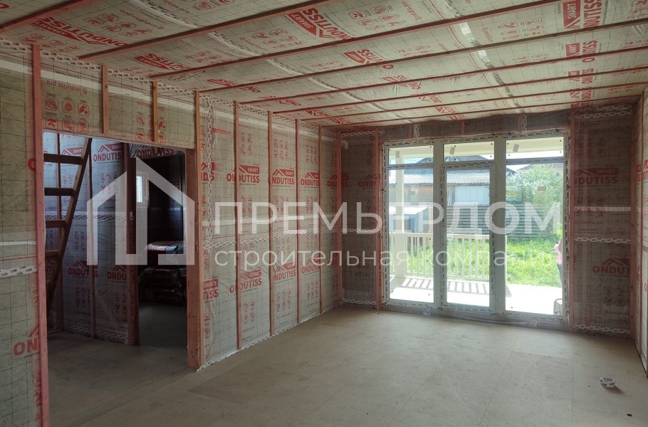 Фото со стройплощадок - Каркасный дом 8х12 м.