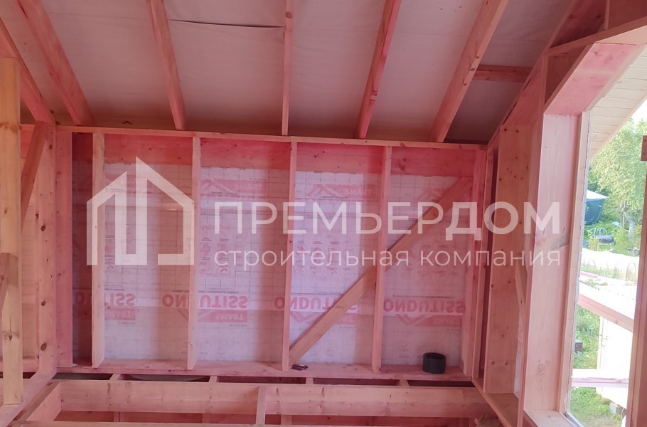 Фото со стройплощадок - Каркасный дом 7,5х8,5 м.