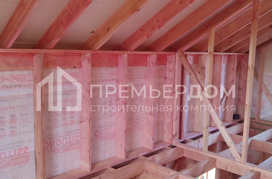 Фото со стройплощадок - Каркасный дом 7,5х8,5 м.