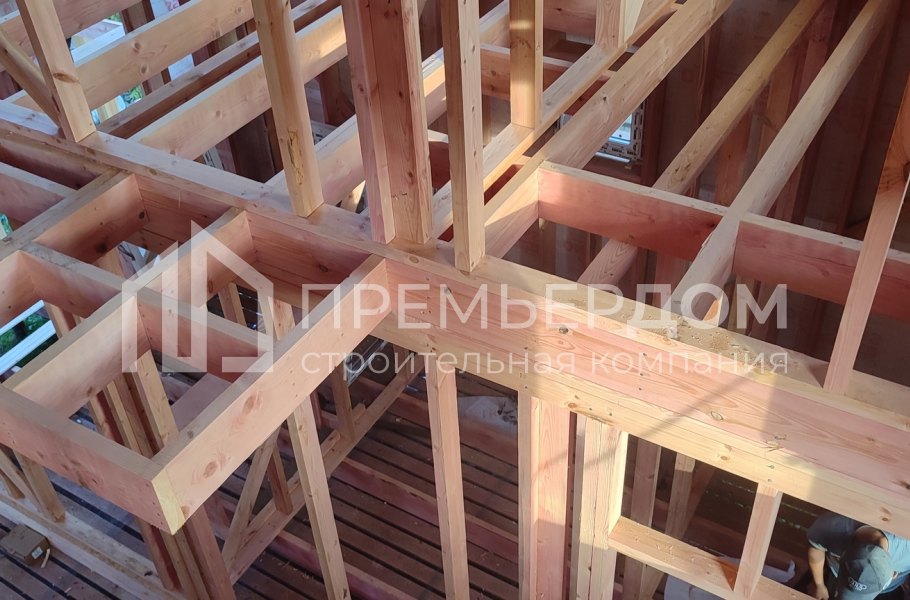 Фото со стройплощадок - Каркасный дом 7,5х8,5 м.