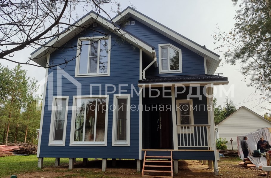 Фото со стройплощадок - Каркасный дом 7,5х7,5 м.