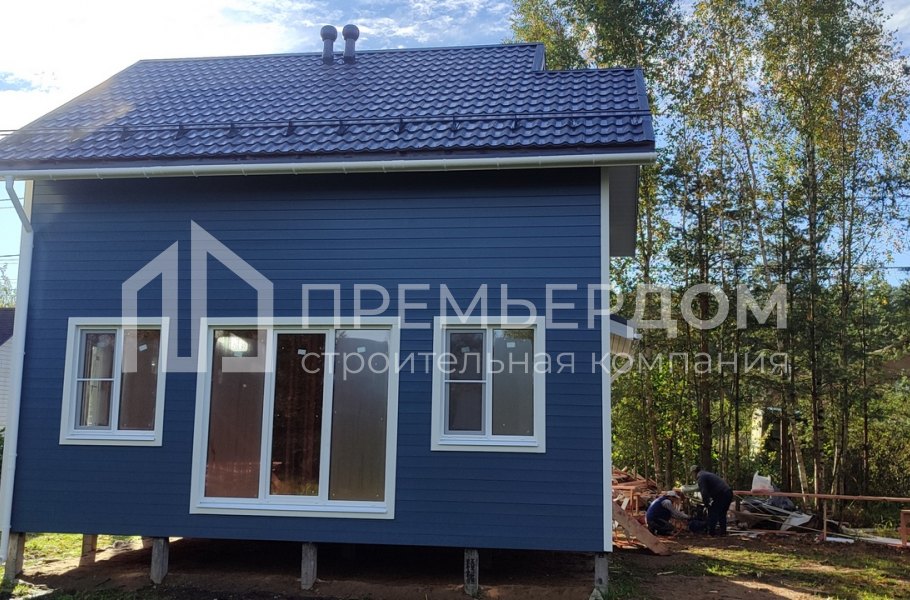 Фото со стройплощадок - Каркасный дом 7,5х7,5 м.