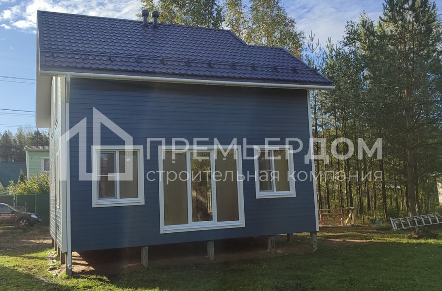 Фото со стройплощадок - Каркасный дом 7,5х7,5 м.