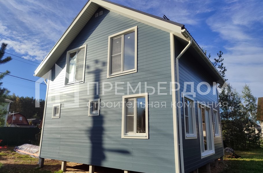 Фото со стройплощадок - Каркасный дом 7,5х7,5 м.