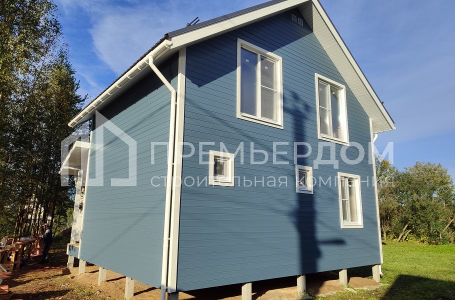 Фото со стройплощадок - Каркасный дом 7,5х7,5 м.