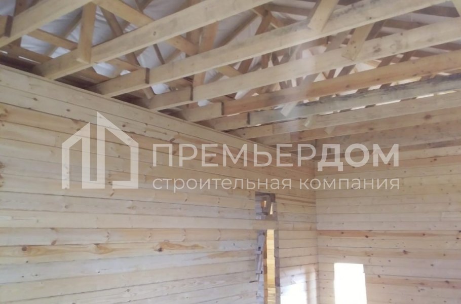 Фото со стройплощадок - Дом из бруса 9х12 м.