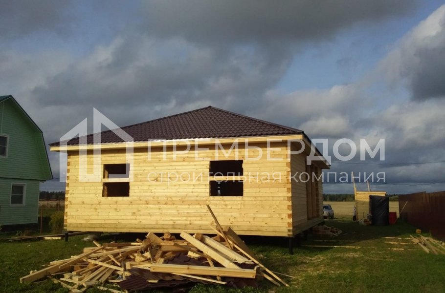 Фото со стройплощадок - Дом из бруса 9х12 м.