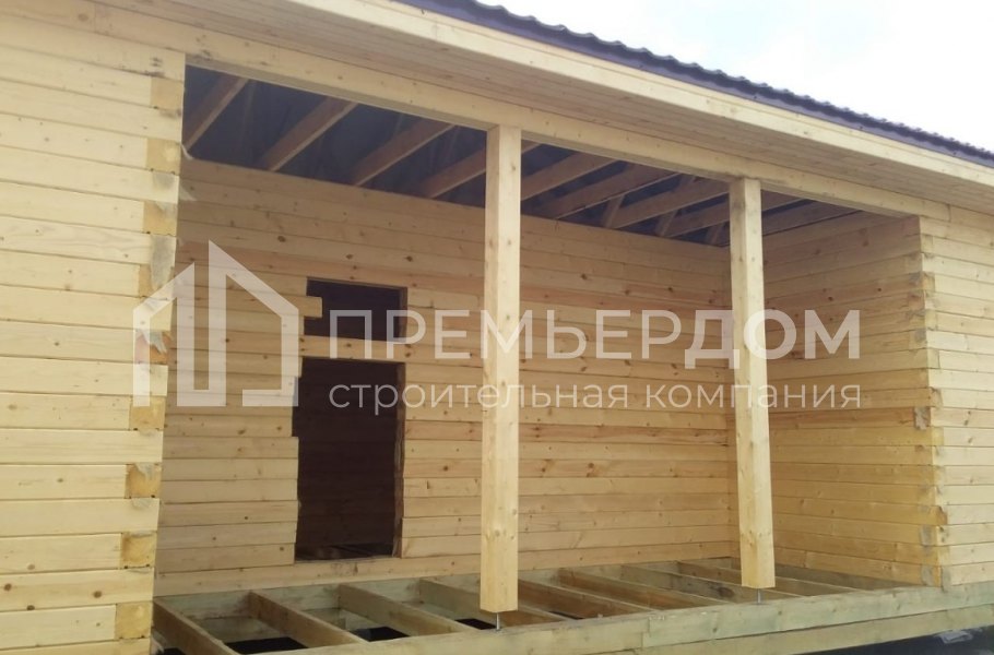 Фото со стройплощадок - Дом из бруса 9х12 м.