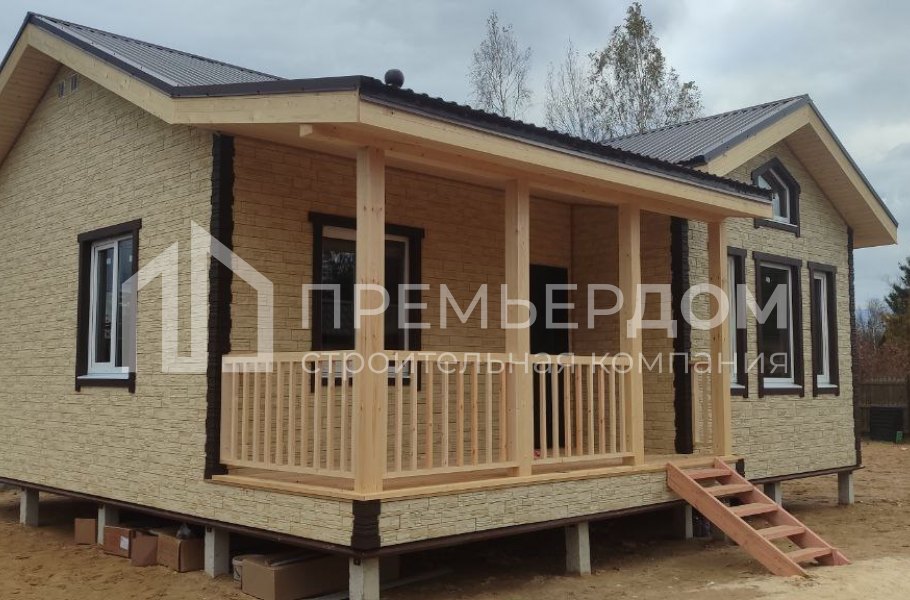 Фото со стройплощадок - Каркасный дом 8,5х9 м.