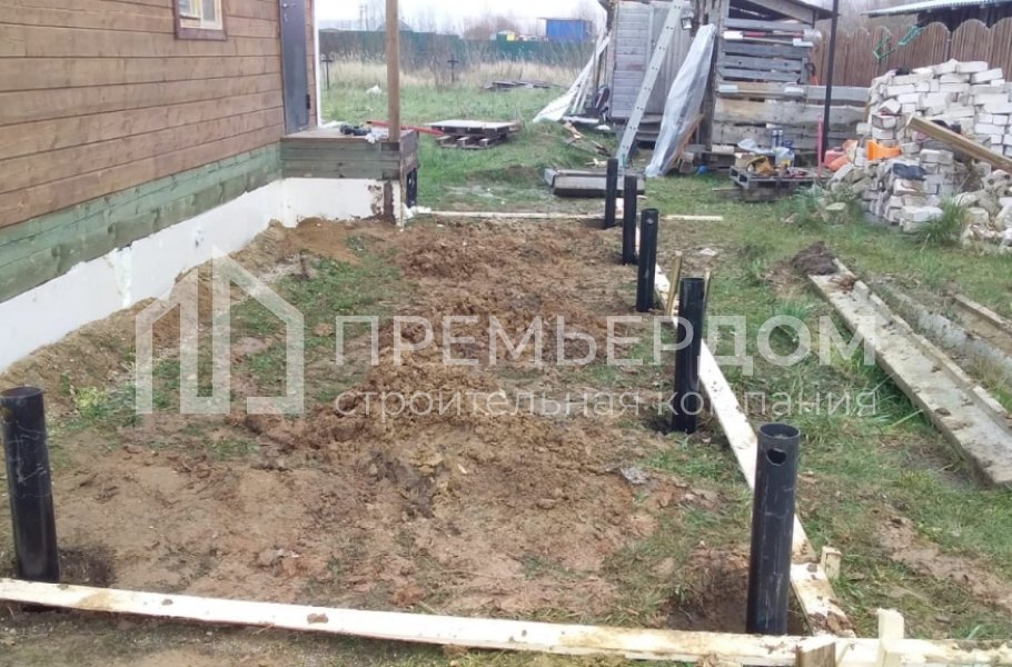 Фото со стройплощадок - Пристройка к дому 6х8 м. 