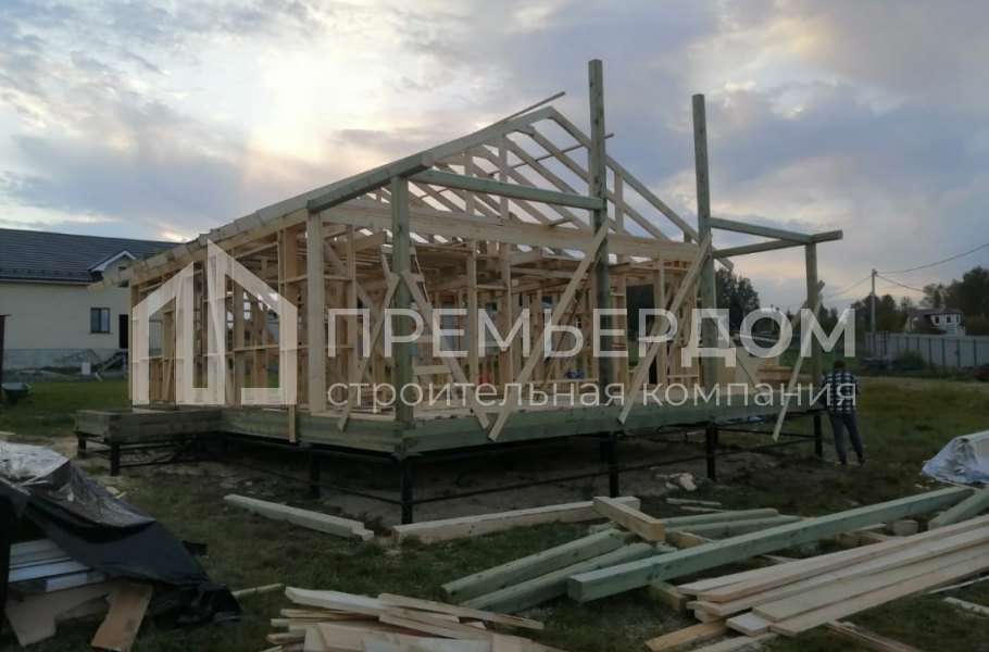 Фото со стройплощадок - Дом по проекту К-25