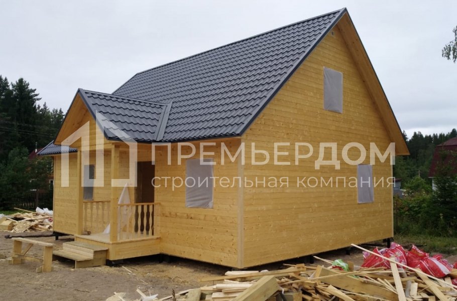 Фото со стройплощадок - Каркасный дом 8х10 м.