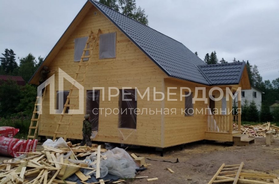 Фото со стройплощадок - Каркасный дом 8х10 м.