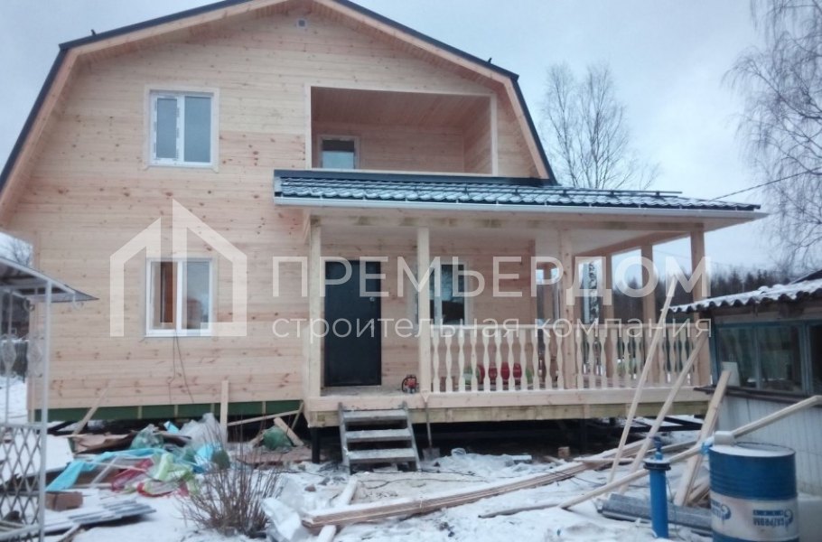 Фото со стройплощадок - Каркасный дом 8х8 м.