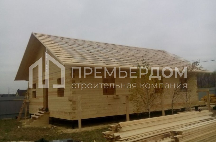 Фото со стройплощадок - Дом из бруса 8х12