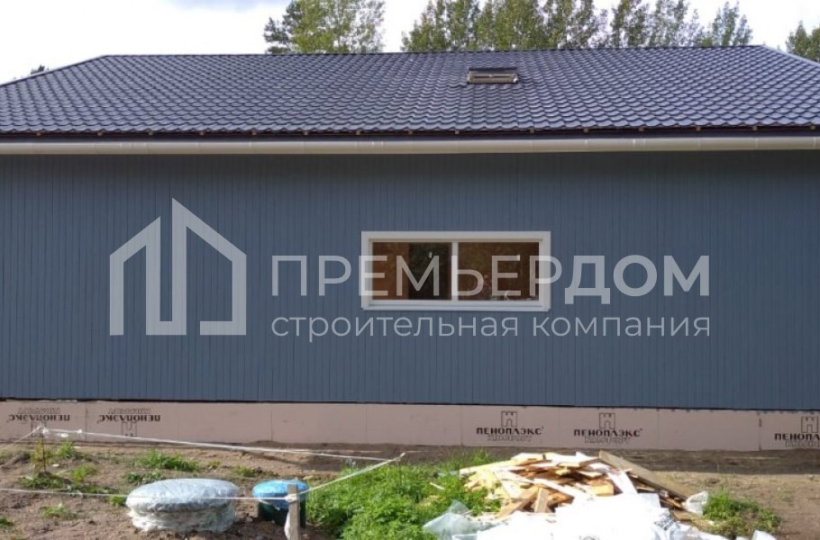 Фото со стройплощадок - Каркасный дом 13.5х12.5 м.