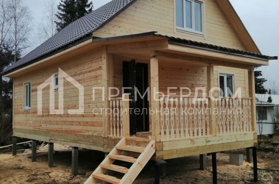 Фото со стройплощадок - Дом из бруса 7х9 м.