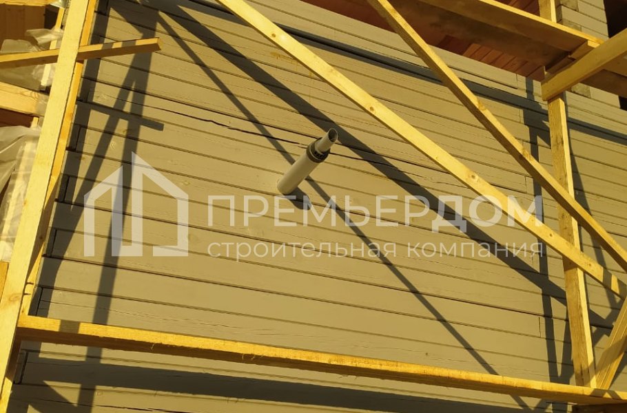 Фото со стройплощадок - Отделка дома (Проект Д-63)