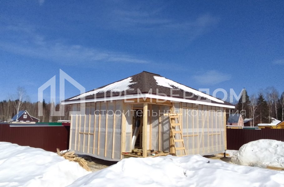 Фото со стройплощадок - Дом по проекту К-6 и баня