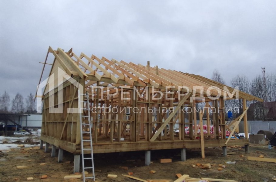 Фото со стройплощадок - Дом по проекту К-25