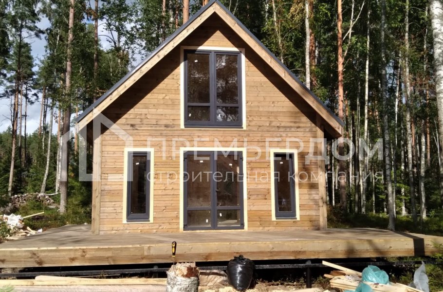 Фото со стройплощадок - Каркасный дом 6×8 м.