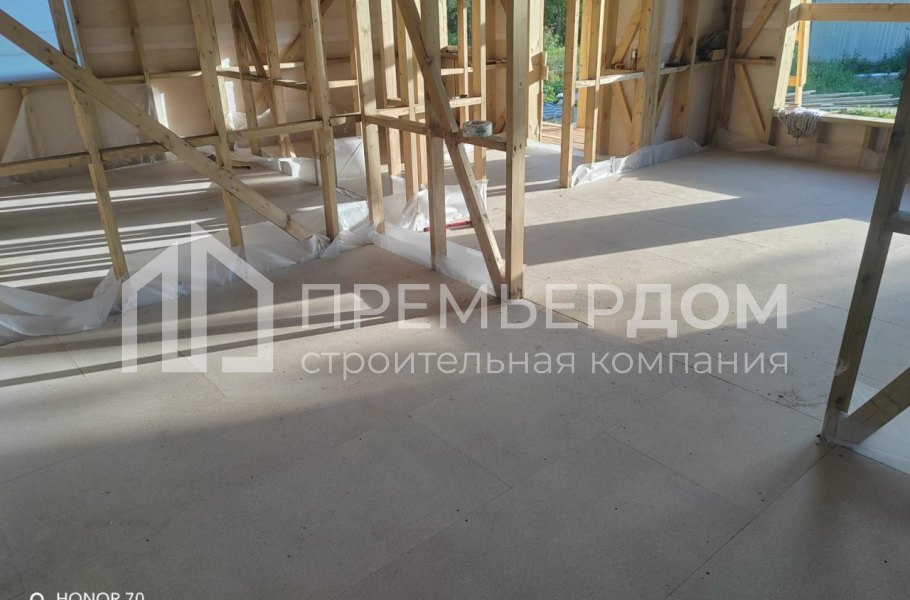 Фото со стройплощадок - Каркасный дом 7.2х8 м.