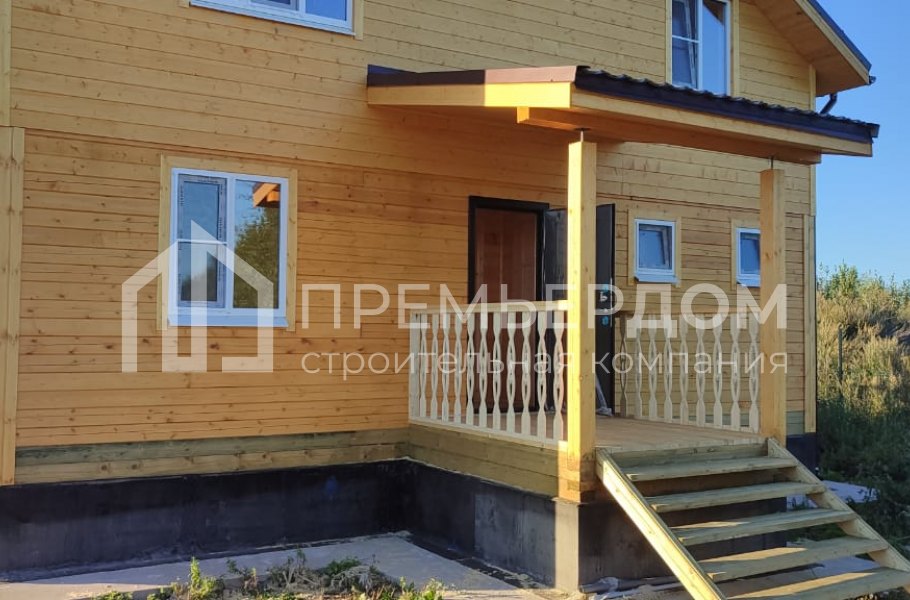 Фото со стройплощадок - Дом из бруса 9х11 м.