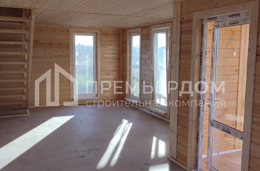 Фото со стройплощадок - Дом из бруса 9х11 м.