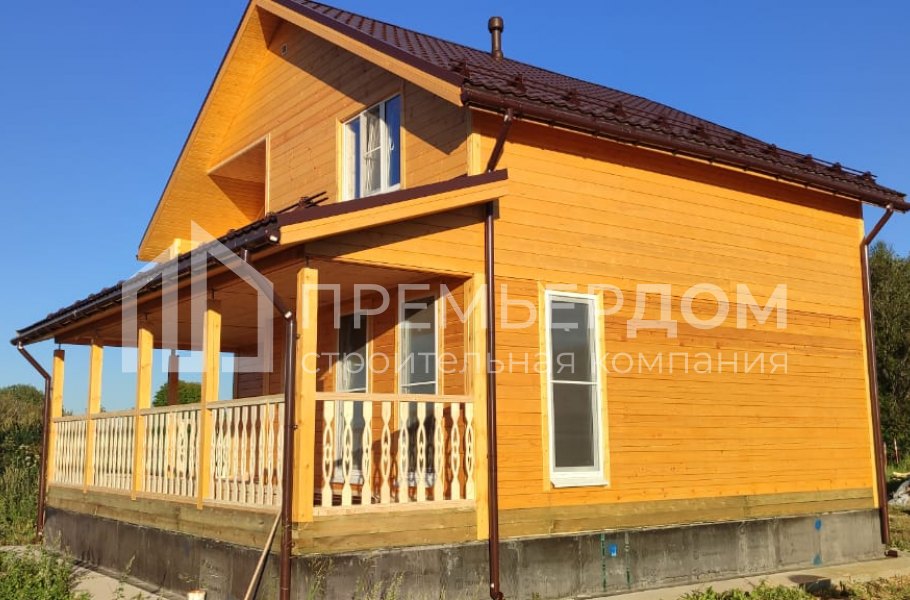 Фото со стройплощадок - Дом из бруса 9х11 м.