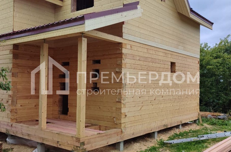 Фото со стройплощадок - Дом из бруса 7,5х8,5 м