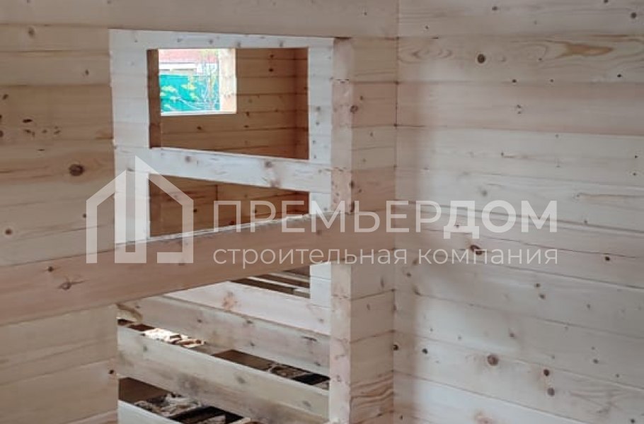 Фото со стройплощадок - Дом из бруса 7,5х8 м.