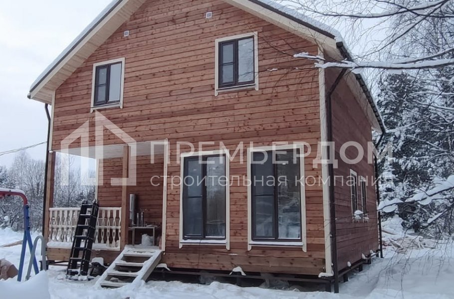 Фото со стройплощадок - Дом из бруса 8х9 м.