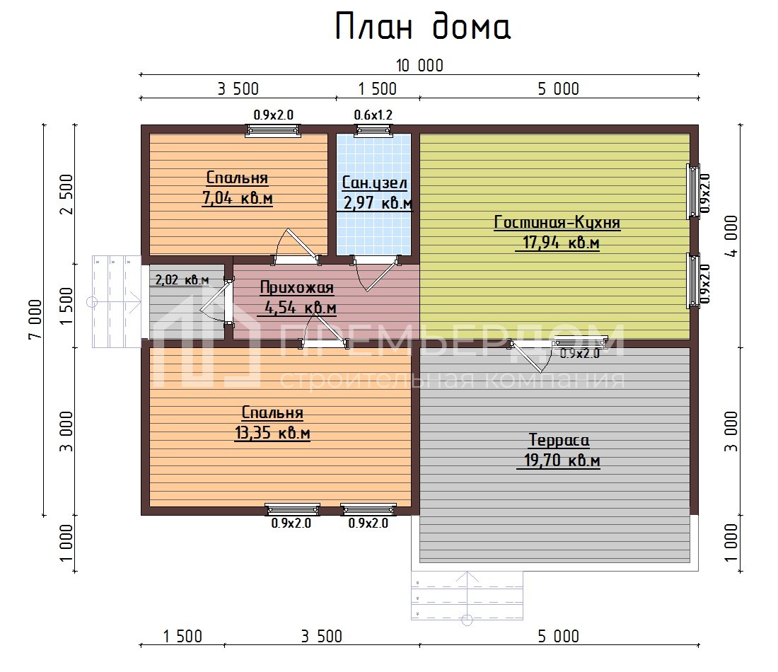 План дома из бруса 8х10 м. - Скандинавия 2