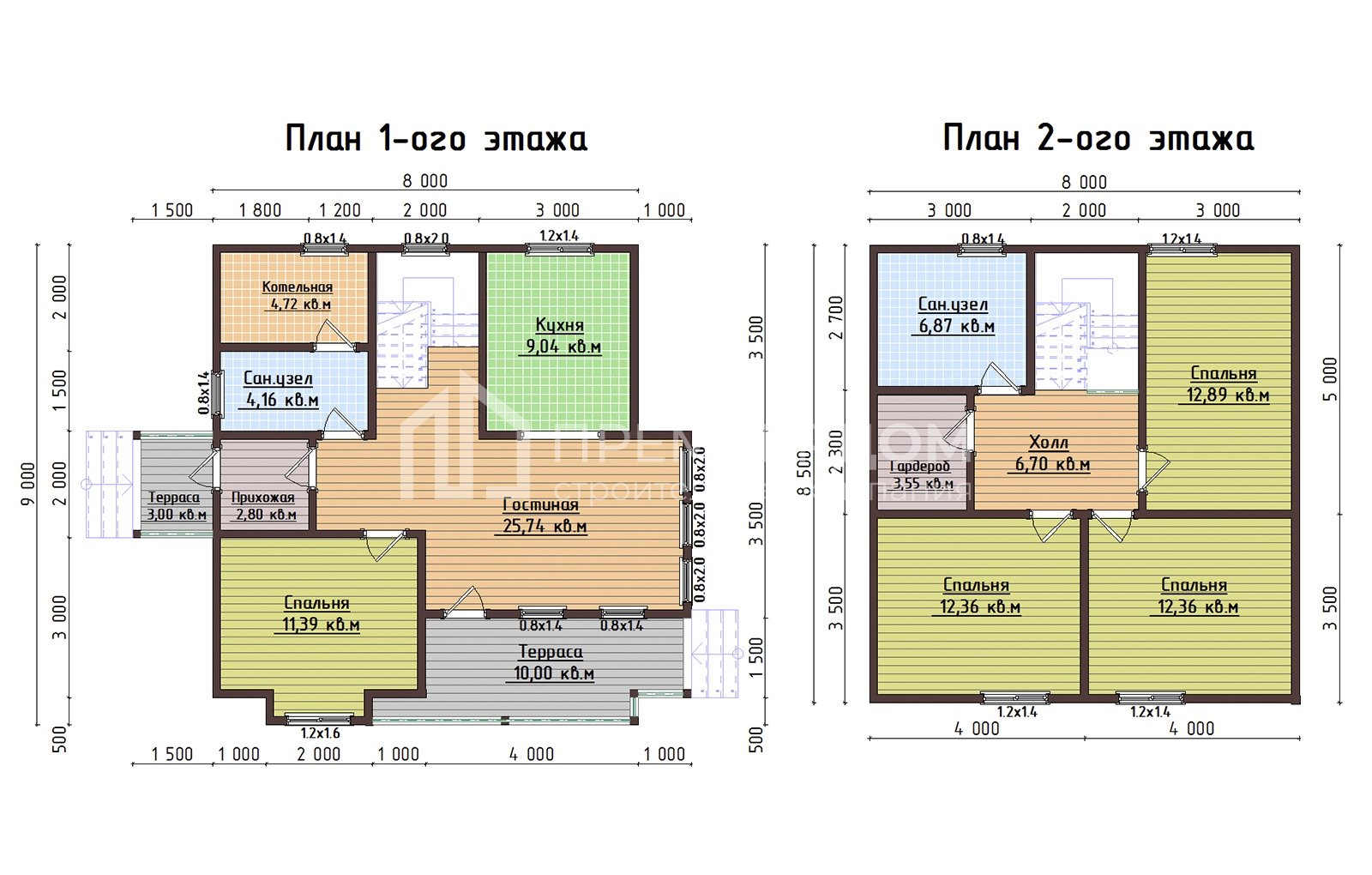 План каркасного дома 9.5х10.5 м. - Орион